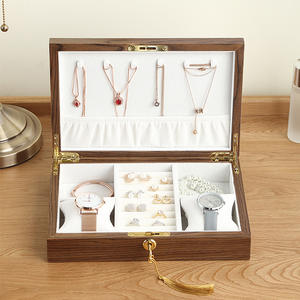 DS Modern Stylish Rectangle Wooden Ring Jewellery Packaging <b>Boxes</b> Household Simple Collection - Product Image 5