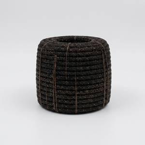Corde torsadée en coton noir fabriquée à partir de fibres de coton naturelles de haute qualité, douce, durable et écologique pour la gym et l'usage maritime - Product Image 1