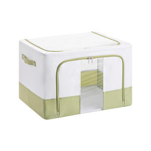 Matcha verde grande capacità dormitorio scatola portaoggetti in tessuto cialde griglie per abbigliamento trapunte giocattoli Anti-muffa e Anti-umidità - Product Image 2