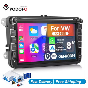 Podofo Carplay Screen 8 Inch 6+128GB for VW Seat Skoda Car Stereo Wireless CarPlay Android Auto WiFi GPS - Product Image 1