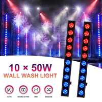 Barra de Luz LED RGBW 4 en 1 de 10x50W para Pared, Sin Parpadeo, DMX512, Luz Auxiliar de Amplio Voltaje, Iluminación para Escenarios, Conciertos y Teatro