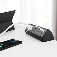 Multiprise de bureau à fixation sur bord de table avec ports de charge USB-C et USB-A PD 20W en alliage d'aluminium