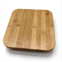 Verhoogd bamboe snijplank met poten, verhoogd bamboe serveerplateau voor voedselbereiding & charcuterie, set van organische houten snijplanken