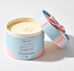 Biodegradable Round Paper Cylinder Custom Size for Basque Cheesecake Bakery Cake & Sweet <b>Treat</b> Packaging - Product Image 3