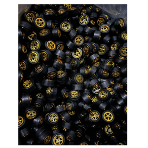 قطع غيار سيارات الألعاب المنزلية، عجلات بلاستيكية صلبة صغيرة مقاس 14 مم مصنوعة بتقنية حقن البلاستيك للألعاب - Product Image 2