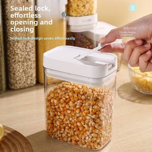 Conteneur de stockage alimentaire hermétique en PET à fermeture facile, directement de l'usine, pot en plastique transparent <span class=keywords><strong>pour</strong></span> l'organisation du garde-manger, vente en gros - Product Image 3