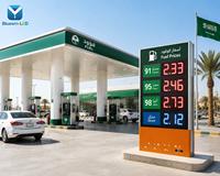Letrero LED para Precio de Gasolina de 12 Pulgadas y 88.88 Dígitos, Señalización Digital de 4 Dígitos para Gasolinera, ODM y OEM