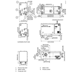 Compresseur industriel fixe Edwards à vis sèche A41860915 1200 Lpm refroidi par air en acier inoxydable - Product Image 3