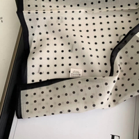 Écharpe multifonction à pois pour femme, petite écharpe carrée polyvalente, printemps automne, bandeau décoratif pour le cou, en soie, fabriquée en Chine