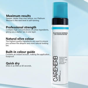 Produits de bronzage de marque privée OEM ODM Bronzant sans soleil <span class=keywords><strong>Mousse</strong></span> autobronzante Dark Platinum 2 <span class=keywords><strong>HR</strong></span> Express <span class=keywords><strong>Mousse</strong></span> - Product Image 4