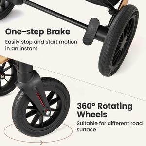 Cochecito de Lujo para Bebés Recién Nacidos, de Algodón, para Niños de 0 <span class=keywords><strong>a</strong></span> 3 <span class=keywords><strong>A</strong></span>ños, con Marco de Aleación de Aluminio, Plegable, Compacto, con Silla de Auto y Bolsa para Mamá - Product Image 5