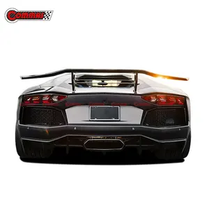 PUR Style Carbon Fiber Double Deck Black Car Rear Trunk Racing Spoiler Wing For Lambor Aventador LP700