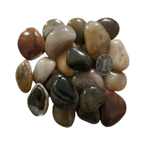 White <strong>Polished</strong> Natural <strong>Stone</strong> Cobbles &amp; Pebbles <strong>River</strong> Rock Garden Landscaping - Product Image 6