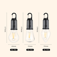 Lampe de camping LED portable créative, ampoule à filament de tungstène, lumière du jour, étanche, batterie intégrée, utilisation en extérieur