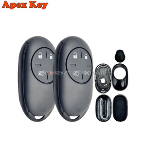 Coque de clé de voiture à distance noire en ABS de haute qualité pour Fiat 500 avec lame non taillée et 4 boutons - Product Image 1