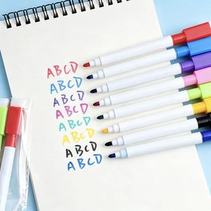 8 Colors Non-Toxic Dry Erase Markers, Magnetic <b>Whiteboard</b> <b>Pens</b> with Eraser for Kids & Students - Product Image 2