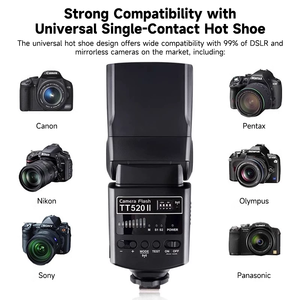 Godox TT520II Camera <strong>Flash</strong> TT520II With Build-in <strong>Wireless</strong> Signal + <strong>Flash</strong> <strong>Trigger</strong> for Canon Nikon Olympus DSLR Camera - Product Image 5