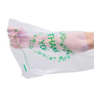 T Shirt Bag Logo Thank You Shopping Bags for T-shirt Custom Compostable Printed Plastic Fruit Side Gusset Bag White HDPE Accept