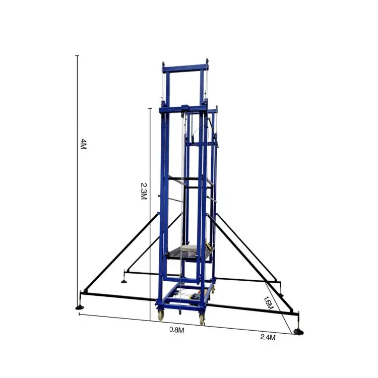 Superqualitative tragbare elektrische Gerüstplattform Lifte guter Preis 0,5 Tonnen Ladekapazität neu und gebraucht Zustand Höhen bis zu 10 m