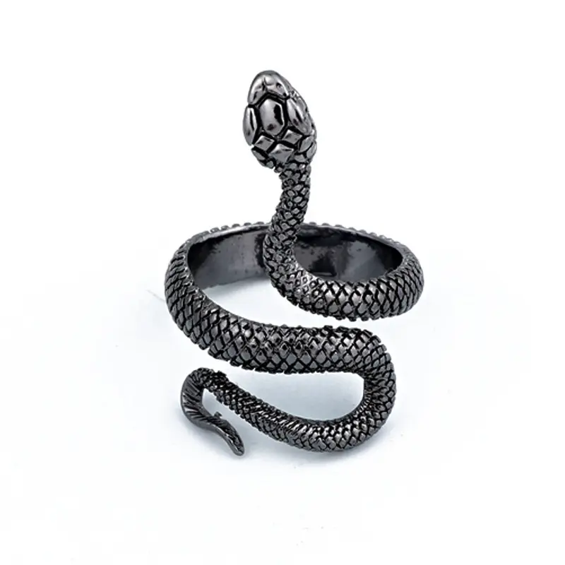 Gothic Snake Reptile Serpent Cobra Ring Schlangen liebhaber Geschenke Animal Lover Reptile Snake Stapelbare Ringe