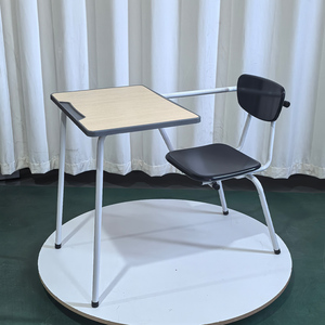 현대 학생 책상 의자 콤보 필기 태블릿 내구성 FRP 및 금속 프레임 학교 가구 - Product Image 3