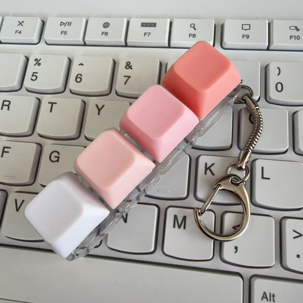 Four-button transparent shell - Pink series