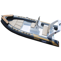 PVC gonflable de bateau de nervure de fibre de verre de 18 pieds certifié CE et matériel d'hypalon pour la pêche et l'utilisation de rivière à vendre