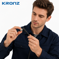 KRONZ M8 Connecteur circulaire 4 broches A-Code mâle 90 degrés à angle droit IP67 étanche câble de capteur pré-moulé 2 mètres en PVC