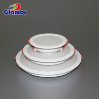 Plafonnier LED Moderne 12W Série EDL 2-en-1 Rétroéclairé Rond Mince avec Driver Intégré CCT Downlight