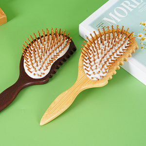 Brosse à cheveux en bois de santal rouge, grande brosse à massage du cuir chevelu, manche en bois, soin des cheveux lisses - Product Image 2