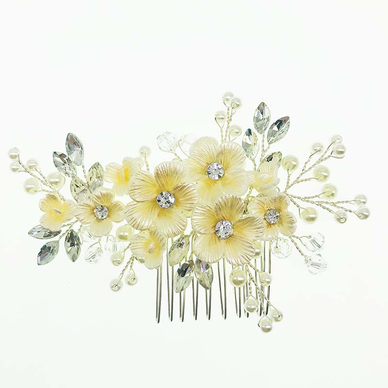SHSS3010 изящная женская повязка для волос ручной работы керамический Хрустальный Свадебный Шпилька для волос Корона Свадебный зажим для волос аксессуары