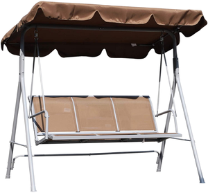 เก้าอี้ชิงช้าโครงโลหะกันน้ำแบบทันสมัยเก้าอี้ชิงช้าสำหรับลานบ้านเก้าอี้ชิงช้าสำหรับสวนกลางแจ้งเลานจ์<span class=keywords><strong>3</strong></span>คน - Product Image 1