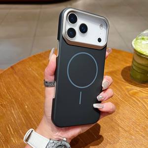 Custodia per telefono in metallo con protezione per telefono <span class=keywords><strong>arancione</strong></span> per <span class=keywords><strong>iPhone</strong></span> 17 Air 16 E 15 14 13 12 <span class=keywords><strong>11</strong></span> Pro Max Plus <span class=keywords><strong>Cover</strong></span> rigida per caricatore magnetico - Product Image 6