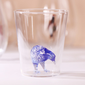 Basit 3D yaratıcı tarzı üç boyutlu hayvan meyve şekilli uzun borosilikat cam su içecek suyu süt çay bardağı - Product Image 4