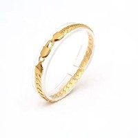 Bracelet chaîne serpent plat en acier inoxydable plaqué or classique tendance pour femmes - Cadeau d'anniversaire