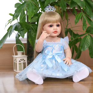 Poupée Reborn de 22 pouces, fille réaliste, bébé nouveau-né en vinyle et <span class=keywords><strong>silicone</strong></span>, poupées Reborn personnalisées - Product Image 2