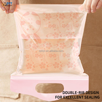Sac à main en plastique transparent avec fermeture hermétique, personnalisé, en matériau LDPE, adapté aux aliments, pour emporter