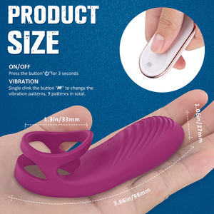 Anneau vibrant double en silicone S-hande pour gland et pénis – Vibradores Para Hombres – Anneaux péniens pour hommes - Product Image 4