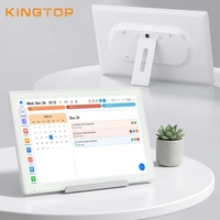 شاشة ذكية من KINGTOP مقاس 15.6 بوصة بدقة 1080P وشاشة IPS معتمدة من FCC، تدعم أندرويد 15 و5G وWiFi وجوجل، بدون كاميرا، مناسبة للمكاتب