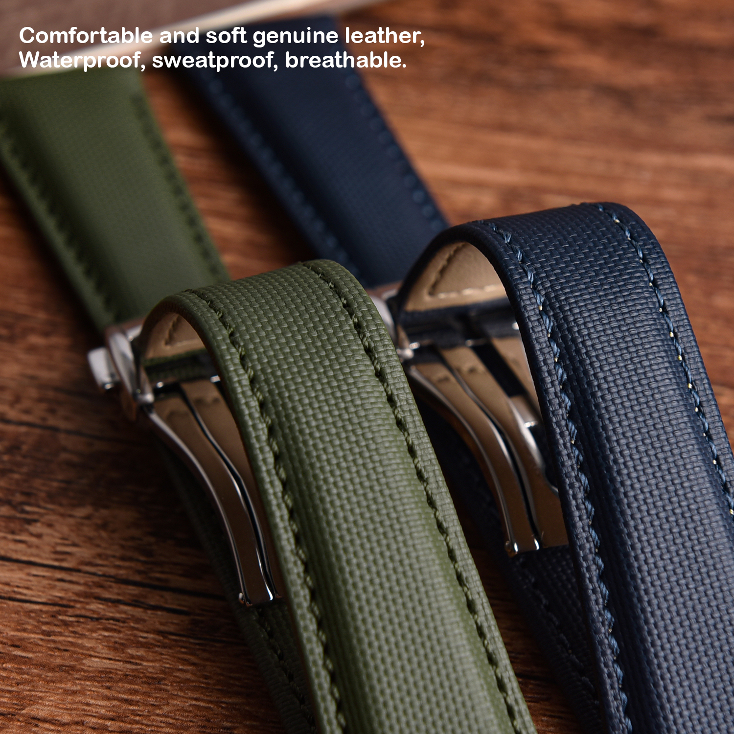 JUELONG Quick Release Sailcloth Watch Band 20mm 22mm Waterproof Diver Compatible with Deployment Buckle