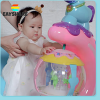 Ventes chaudes : Manège pour enfants à pièces, en forme de lune, avec console de jeu pour faire des bulles, manège pour enfants