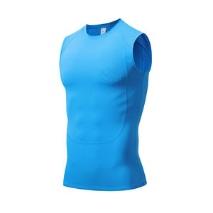 Camiseta Deportiva de Compresión para Hombre, de Secado Rápido, para Fitness, Baloncesto, Maratón, Transpirable, sin Mangas, para Entrenamiento Deportivo - Product Image 1