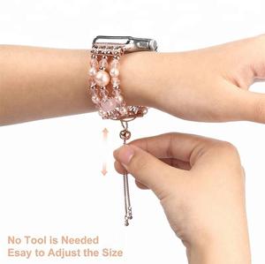 CHAUDE <span class=keywords><strong>Fantaisie</strong></span> Perle <span class=keywords><strong>Bracelet</strong></span> de Montre Pour <span class=keywords><strong>Apple</strong></span> Montre iWatch Perle Sangle Série 5 4 3 2 1 - Product Image 5