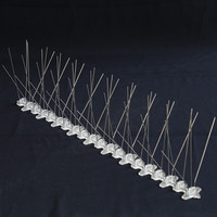 Piques anti-oiseaux pour jardin, 50 cm de long, base en PC Abrazine, acier inoxydable 201 304, anti-pigeons