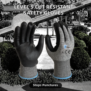 Guantes de Seguridad Resistentes a Cortes, Nivel 5, con Recubrimiento de PU, Antideslizantes, Resistentes a Pinchazos y Abrasivos, con Certificación CE ANSI 13G HPPE - Product Image 2