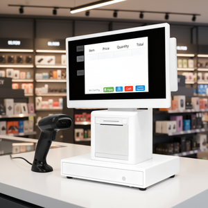 ราคาโรงงาน ชุดเต็ม ระบบ POS แบบหน้าจอสัมผัส ออลอินวัน เครื่องคิดเงินสำหรับซูเปอร์มาร์เก็ต เครื่องบันทึกเงินสด POS - Product Image 1