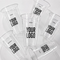 Gobelets à boisson froide en PET avec logo personnalisé, gobelets transparents pour jus, café et thé au citron
