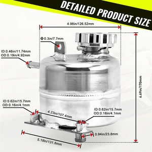 Réservoir d'huile <span class=keywords><strong>de</strong></span> polissage en alliage d'aluminium, bouteille <span class=keywords><strong>de</strong></span> <span class=keywords><strong>liquide</strong></span> <span class=keywords><strong>de</strong></span> <span class=keywords><strong>refroidissement</strong></span> et <span class=keywords><strong>de</strong></span> <span class=keywords><strong>liquide</strong></span> <span class=keywords><strong>de</strong></span> circulation pour la modification automobile, compatible avec R53, <span class=keywords><strong>MINI</strong></span> R52 - Product Image 2