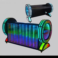 Écran LED mobile coloré Abyss, support de scène DJ, table de cabine portable avec support pour ordinateur portable et contrôle mobile pour boîte de nuit