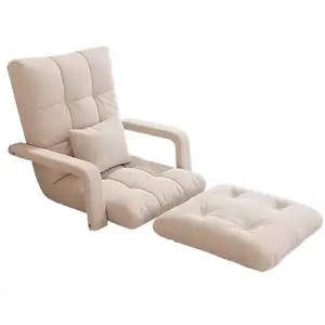 Sofá plegable para niños, silla con respaldo, sofá perezoso, asiento de suelo de felpa, alfombrilla para siesta, sofá cama tapizado con tapa abierta